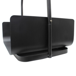 JVL Conway Modern Fireside Log/Coal Holder – Black, Steel - thumbnail 2