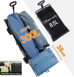 Portal 21813 Folding Wagon 300L 132KG Load 105x54x63cm 1Pack - thumbnail 6