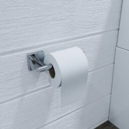 Croydex Chester Flexi-Fix Toilet Roll Holder - Chrome - thumbnail 1