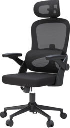 SIHOO Ergonomic Mesh Office Chair, High Back Desk Chair with 3D Armrests, Up & Down Lumbar Support, Swivel Computer Task Chair, Black