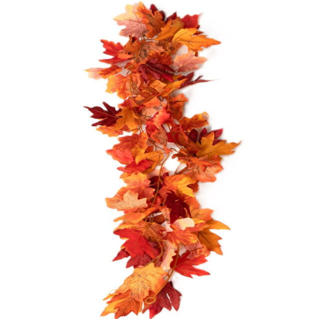 Marrybox Fall Garland Maple Leaf Orange 1.8m - image 1