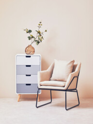 Interiors by Premier Drawer Chest Milo 4 Drawers Grey/White/Natural - thumbnail 2