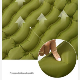 VXOYO Double Camping Sleeping Pad 200 x 160cm Ultralight Inflatable Mat with Built-in Pillow & Foot Pump, Packed Size 29 x16 x 16cm, Weight 1.7kg, Double Green - thumbnail 2