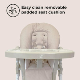 My Babiie MBHC8 Premium Highchair 6+ Months Oatmeal Herringbone - thumbnail 2