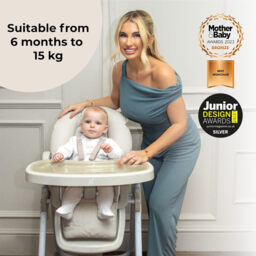 My Babiie MBHC8 Premium Highchair 6+ Months Oatmeal Herringbone - thumbnail 5