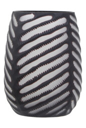Fifty Five South Vase Hessa Chevron Grey Large - thumbnail 1