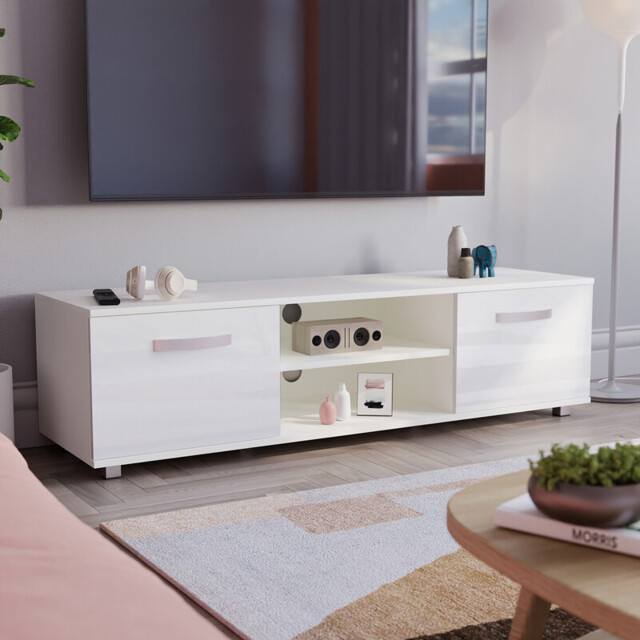 Vida Designs TV Unit Cosmo 2 Doors White L: 140cm - image 1