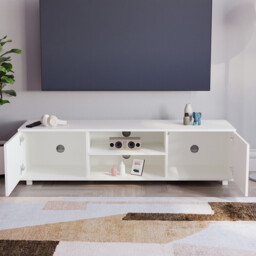 Vida Designs TV Unit Cosmo 2 Doors White L: 140cm - thumbnail 2