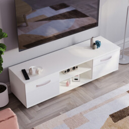 Vida Designs TV Unit Cosmo 2 Doors White L: 140cm - thumbnail 6