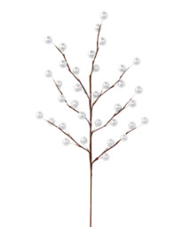 WeRChristmas Silver Berry Christmas Tree Spray, 45 cm - thumbnail 1