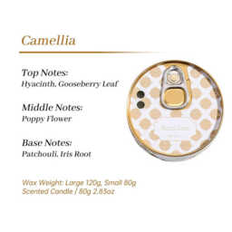 Zooly Canister Scented Candle - Camellia, 120G, 1PC - thumbnail 7