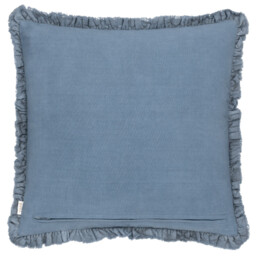 Yard Cushion Bertie Washed Cotton Velvet Square Ink 45x45cm - thumbnail 6