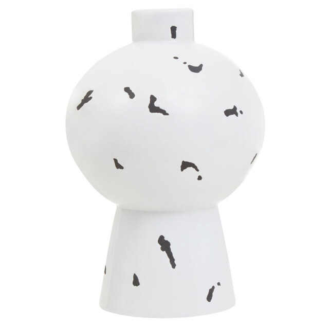 Fifty Five South Vase Tundra Tall White/Black Small