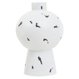Fifty Five South Vase Tundra Tall White/Black Small