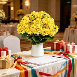 Yuejia 4Pcs 14in/35.56cmArtificial Geraniums,Silk Flower Artificial Flowers are Used for Home Decoration, Indoor, Outdoor Garden, Patio, vase, Table Decoration, Home Decoration