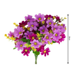 Wei's Moment 6 Bundles of Artificial Balcony  Plants and Indoors， Plastic Flowers Decoration， Faux Plastic， UV-Resistant Flowers for Graves and Garden Light purple, New Year Sale , Top gift picks - thumbnail 1