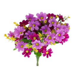 Wei's Moment 6 Bundles of Artificial Balcony  Plants and Indoors， Plastic Flowers Decoration， Faux Plastic， UV-Resistant Flowers for Graves and Garden Light purple, New Year Sale , Top gift picks - thumbnail 3