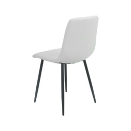 Dining Chairs Argenta Quilted Faux Leather Light Grey 2pcs - thumbnail 7