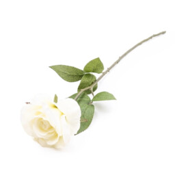 Candlelight Artificial Rose Flower Stem Cream 54cm - thumbnail 2