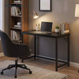 Ochama Computer Desk, for Home Study, Bedroom, 80 x 50 x 76 cm, Black - thumbnail 3
