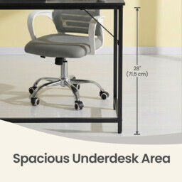 Ochama Computer Desk, for Home Study, Bedroom, 80 x 50 x 76 cm, Black - thumbnail 5