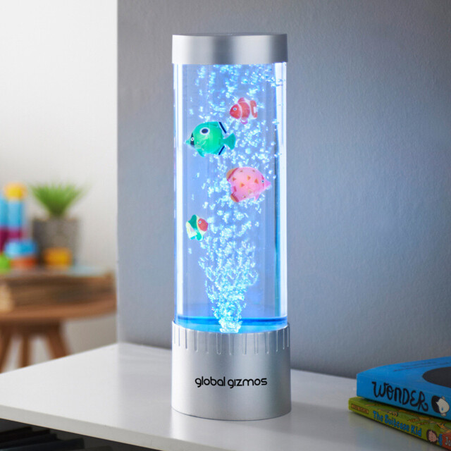 GLOBAL GIZMOS Table Lamp Bubble Fish Multicolour/Silver - image 1