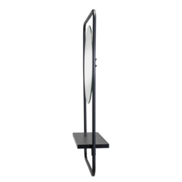 Croydex Mirror Furzton Round Shelf Storage Black 41.3x64.2cm - thumbnail 5