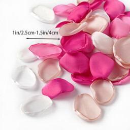Yuejia 200PCS 1.5in/3.8cmArtificial Flower Petals Silk Rose Flower Petals for Valentine's Day,Flower Petals to Throw at Wedding, Flower Girl, Dinner Table Centerpieces(mix red) - thumbnail 5