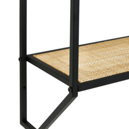 Interiors by Premier Wall Décor Depok Rattan Shelves Black/Natural - thumbnail 4