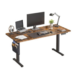 JOYFURNOS  Electric Standing Desk, Height Adjustable, 140 x 60 cm, 4 Memory Heights, for Home Office, Rustic Brown - thumbnail 6