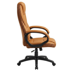 Ochama Ergonomic Desk Chair, 73x70x(112-122)cm, Adjustable Swivel Office Chair with Silent Wheels, for Home Workspace, Brown - thumbnail 5