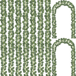 2Pcs 5.9ft/1.8m Artificial Greenery Garland Spring Faux Eucalyptus Leaves Table Vines for Wedding Backdrop Fireplace Arch Door Wall Room Decor - thumbnail 3