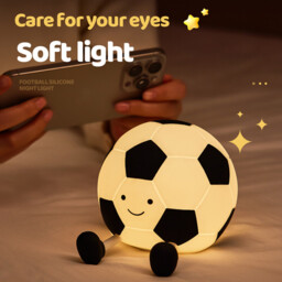 VIVREAL Football LED Night Light A032 – Rechargeable, 3-Level Dimming, Type-C Charging, Soft Silicone, ABS & PP - thumbnail 3