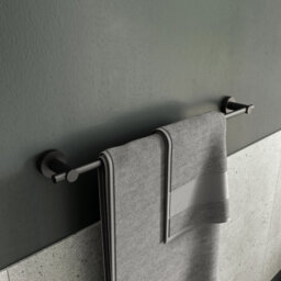 Croydex Epsom Flexi-Fix Towel Rail - Black - thumbnail 1