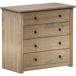 Vida Designs Drawer Chest Panama Solid Pine 4 Drawers Natural Oak - thumbnail 7