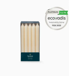 Spaas Dinner Candles Household Unscented White 10pcs - thumbnail 2