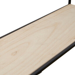 Interiors by Premier Wall Décor Brixton Rectangle Wood Shelves Black/Natural 2pcs - thumbnail 3