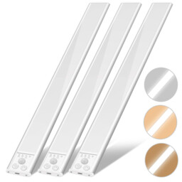 Ultradünnes Schranklicht 20cm, 2er Pack PIR-Sensor LED Lamp, 3 Farbtemperaturen USB-aufladbar, 800mAh Akku für Küche Schlafzimmer - thumbnail 4