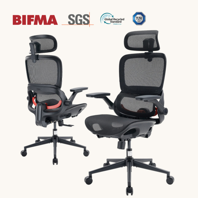 SIHOO B100 Ultra Ergonomic Office Chair, Mesh Office Chair with Adaptive Lumbar Support, Computer Chair with Wide Headrest, Desk Chair with 360° Rotatable Flip-Up Armrests, Ebony - image 1
