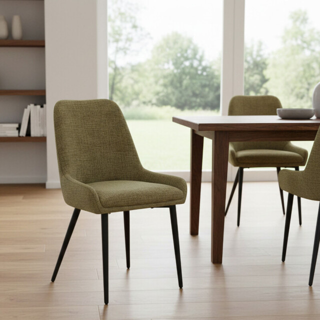 Dining Chairs Oscar Olive Green 2pcs - image 1
