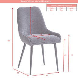 Dining Chairs Oscar Olive Green 2pcs - thumbnail 2