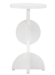 Fifty Five South Side Table Walsa Abstract Solid Mango Wood Whitewash - thumbnail 5
