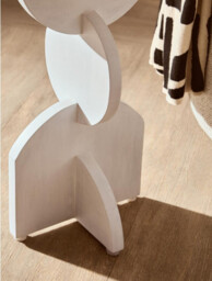 Fifty Five South Side Table Walsa Abstract Solid Mango Wood Whitewash - thumbnail 2