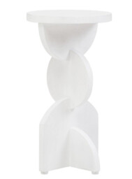 Fifty Five South Side Table Walsa Abstract Solid Mango Wood Whitewash - thumbnail 3