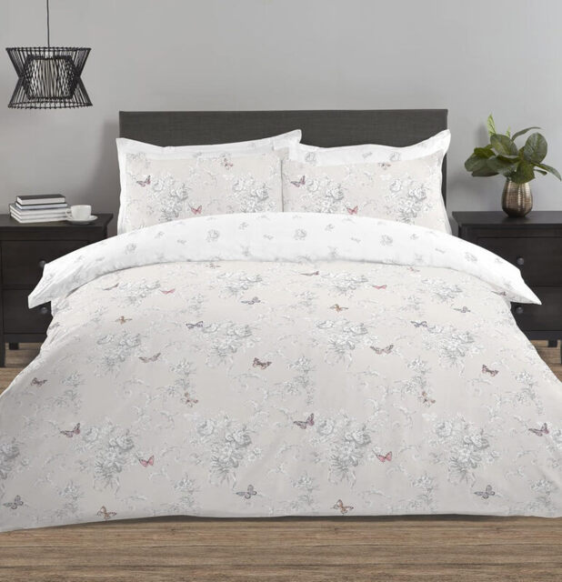 NightComfort Duvet Cover Set Vanessa Reversible Grey Double - image 1