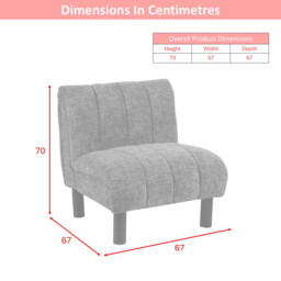 Accent Chair Lily Panelling Oatmeal - thumbnail 2