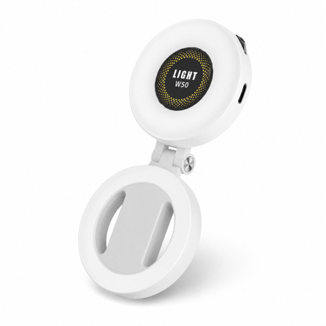 VoxorAI M28 White Fill Light, Selfie Fill Light, Magnetic Selfie Light, Magnetic Beauty Selfie Light, CRI95+ 360° LED Portable Lamp with Mirror, Compatible with iPhone/Android (Selfies, Photography, TikTok, Zoom Calls, and Videos) - image 1