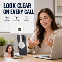 VoxorAI M28 White Fill Light, Selfie Fill Light, Magnetic Selfie Light, Magnetic Beauty Selfie Light, CRI95+ 360° LED Portable Lamp with Mirror, Compatible with iPhone/Android (Selfies, Photography, TikTok, Zoom Calls, and Videos) - thumbnail 5