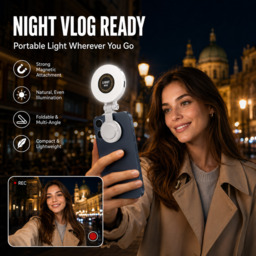 VoxorAI M28 White Fill Light, Selfie Fill Light, Magnetic Selfie Light, Magnetic Beauty Selfie Light, CRI95+ 360° LED Portable Lamp with Mirror, Compatible with iPhone/Android (Selfies, Photography, TikTok, Zoom Calls, and Videos) - thumbnail 7