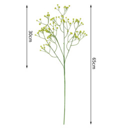 Wei's Moment 5Pcs Artificial  Flowers, Fake Flowers Silk Plastic Artificial Gypsophila Realistic Flower Arrangements Wedding Decoration Table Centerpieces yellow - thumbnail 2